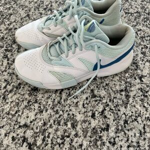 Nike White and Teal Athletic Shoes